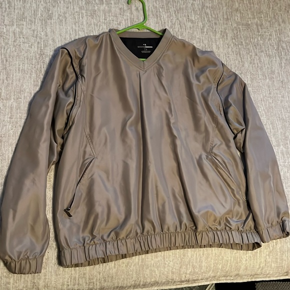 Grand Slam Jacket Adult Large Tan Khaki Windbreaker - Picture 1 of 3